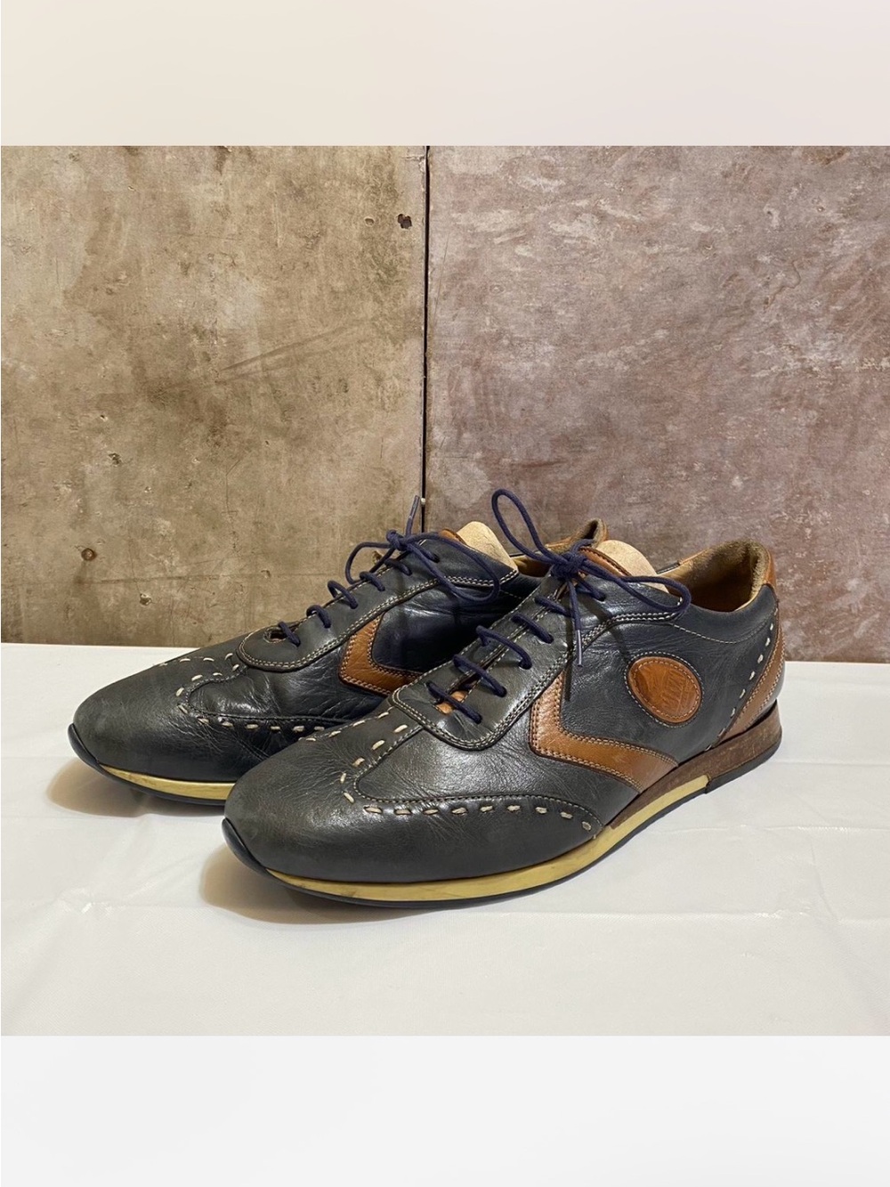 Brown & Navy Galizio Toressi Classy Sneakers